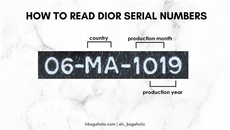 dior year number.